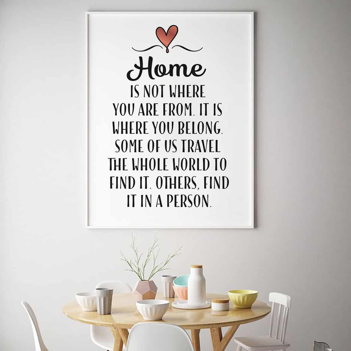 Sprüche Poster Home Zuhause