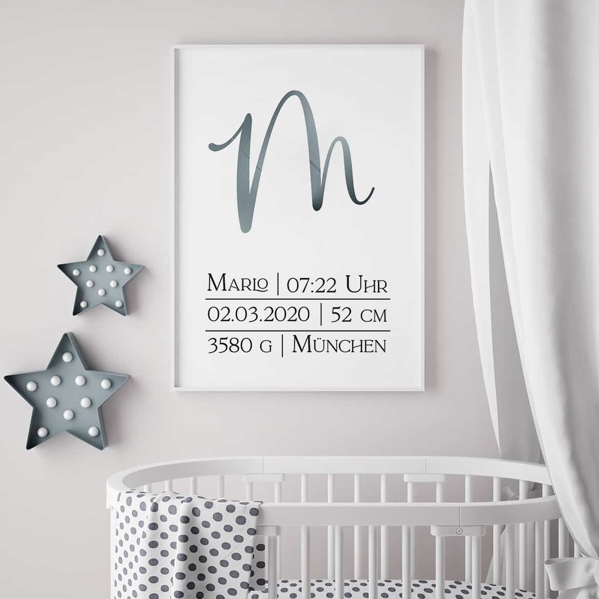 Poster zur Geburt personalisiert