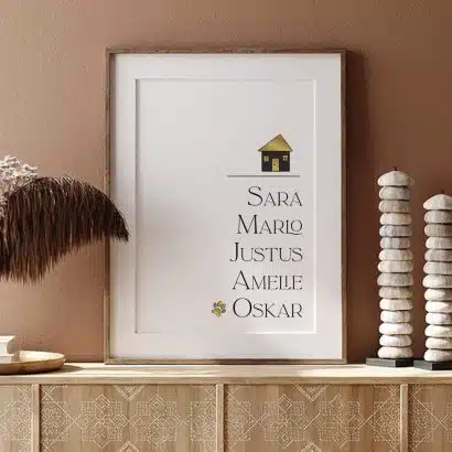 Poster Familie personalisiert