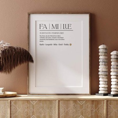 Poster Familie personalisiert