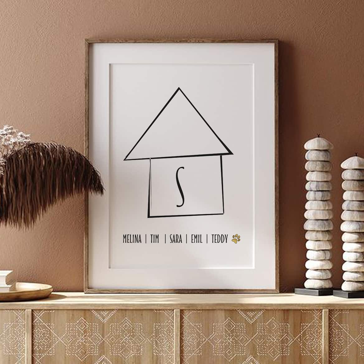 Poster Familie personalisiert