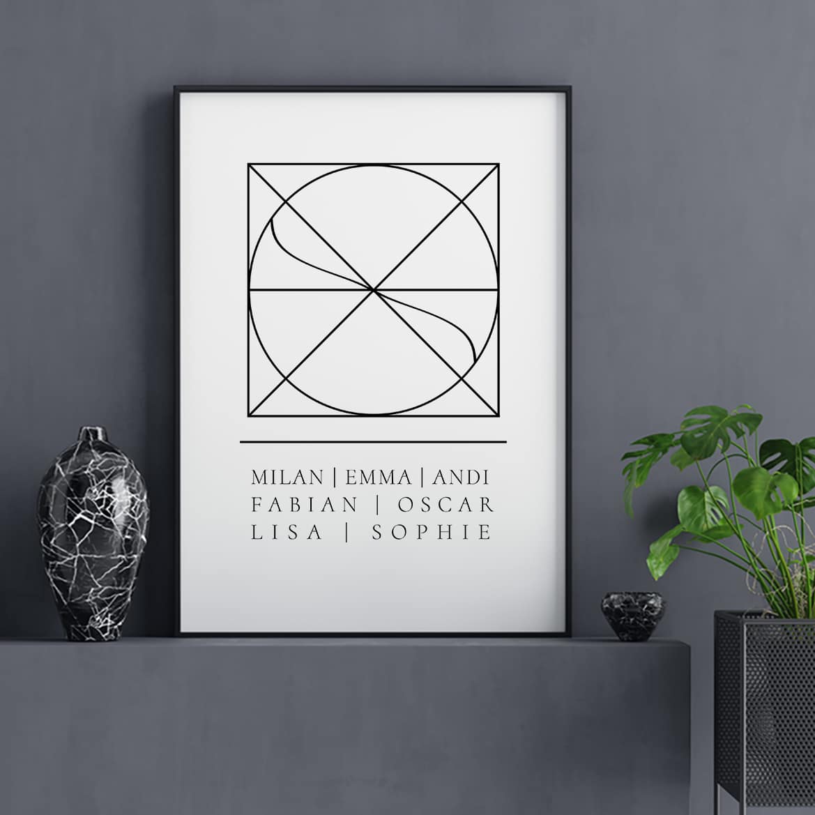 Poster Familie personalisiert