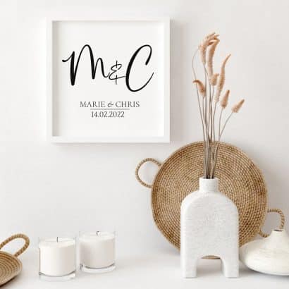 Poster zur Hochzeit personalisiert