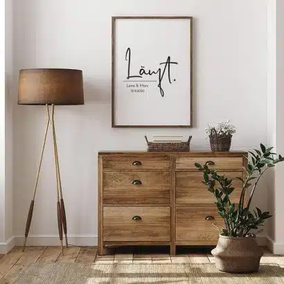 Poster zur Hochzeit personalisiert