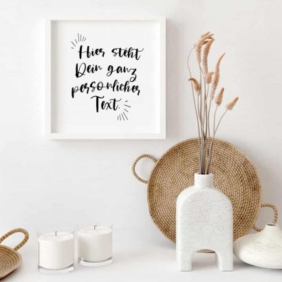 Poster mit eigenem Spruch personalisiert