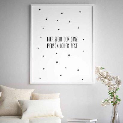 Poster mit eigenem Spruch personalisiert