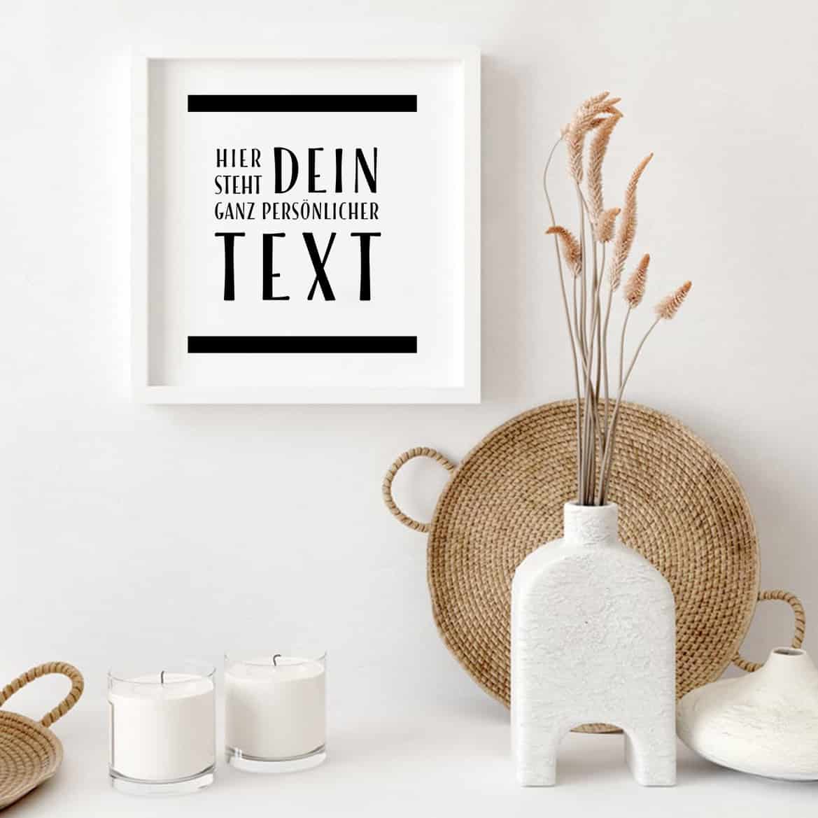 Poster mit eigenem Spruch personalisiert