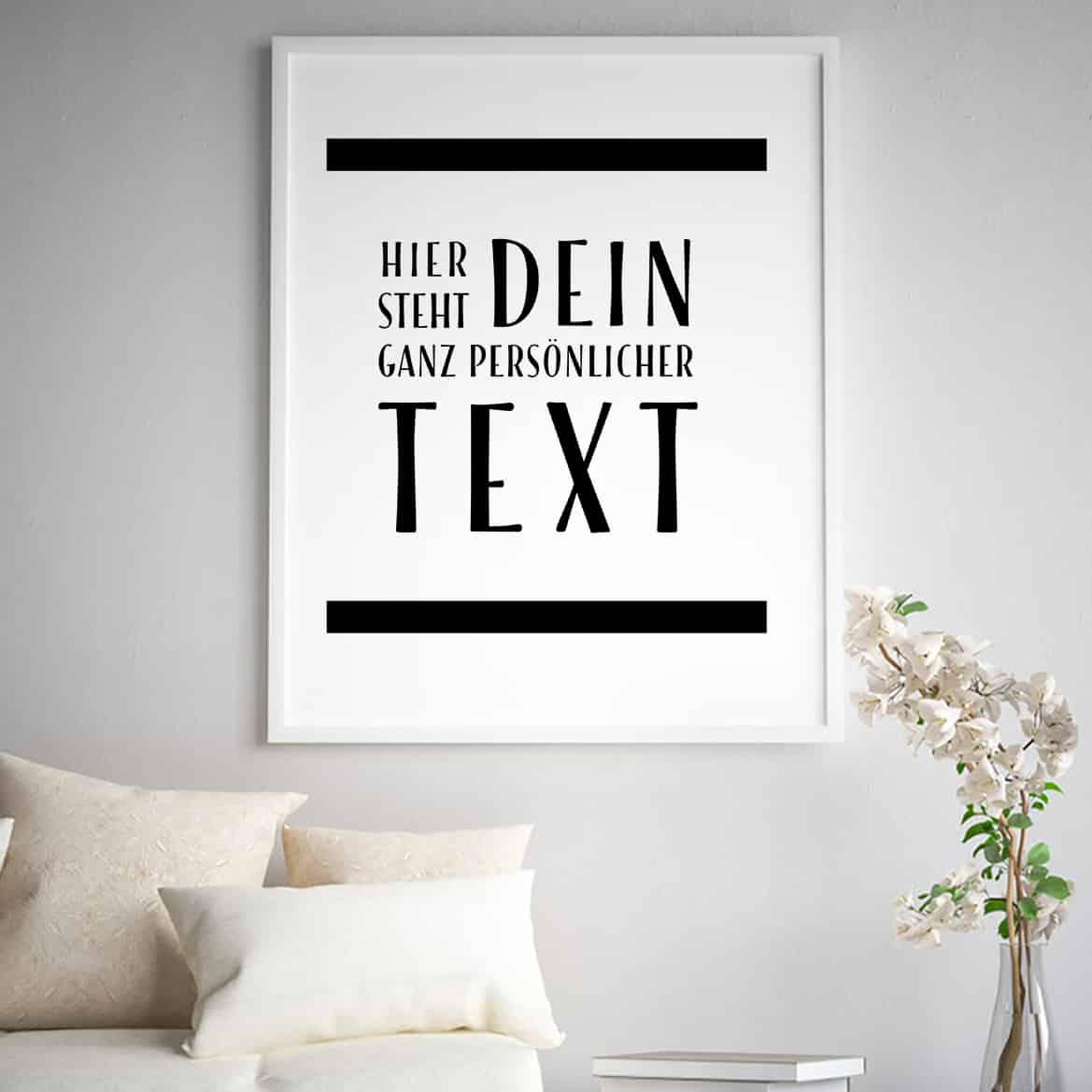 Poster mit eigenem Spruch personalisiert