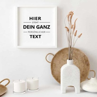 Poster mit eigenem Spruch personalisiert