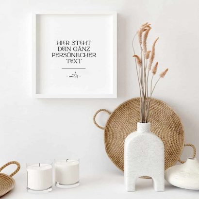 Poster mit eigenem Spruch personalisiert