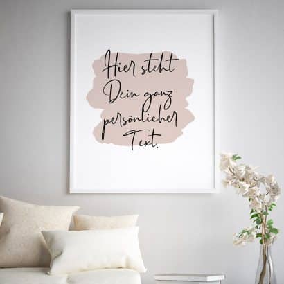 Poster mit eigenem Spruch personalisiert